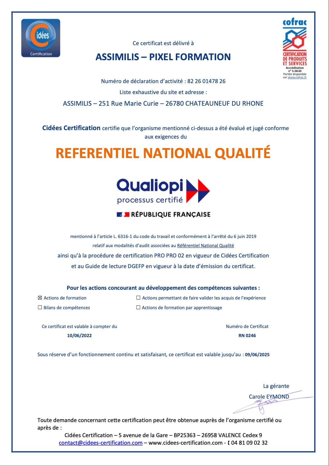 certificat qualiopi